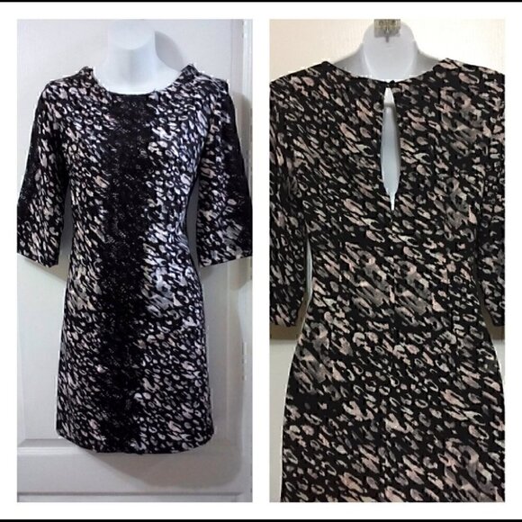 Xhiliration Black & White Print Dress - Picture 2 of 2